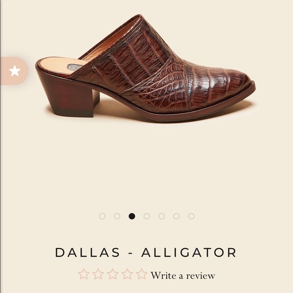 Salphy Dark Brown Dallas Alligator Hand Crafted Heeled Mule - Picture 9 of 10